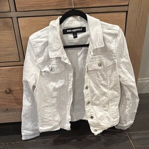 Karl Lagerfeld White Denim Jacket